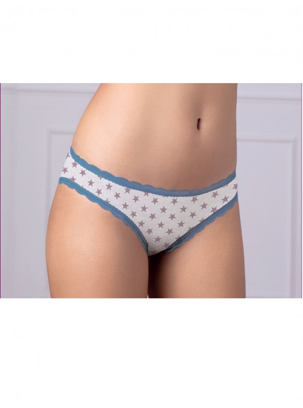 Cotonella dámské kalhotky GD254 2PACK puntík/hvězdy fialové/bílé | Vermali.cz